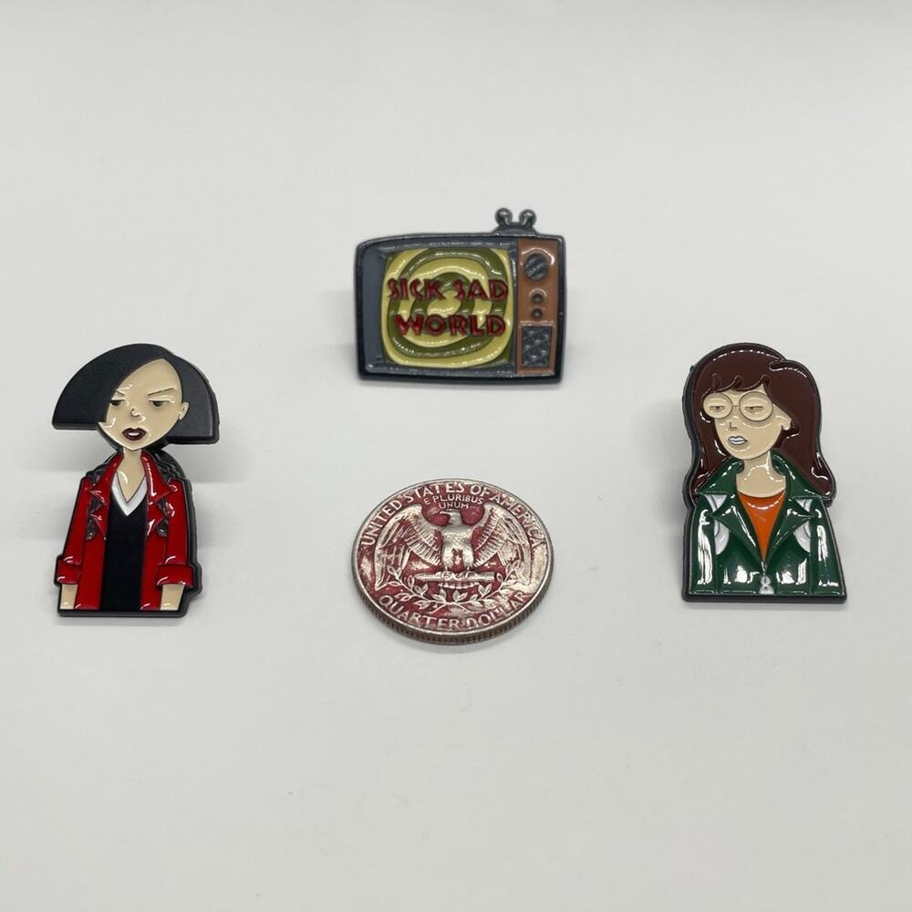 MTV Classic Daria, Jane & Sick Sad World Metal TV Enamel Pin - Picture 2 of 8